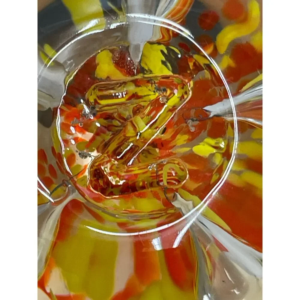 Vintage Zimmerman Hand Blown Paperweight Signed Z on Bottom Great Condition